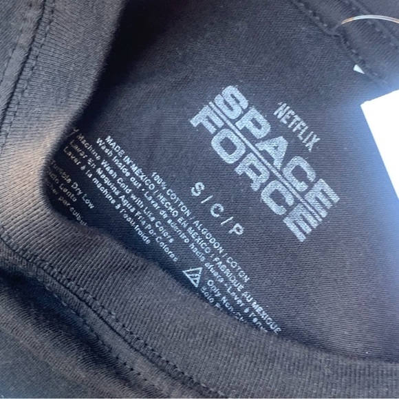 Netflix Space force  MISSION ACCOMPLISHED Black Tee shirt size Small - Picture 3 of 6